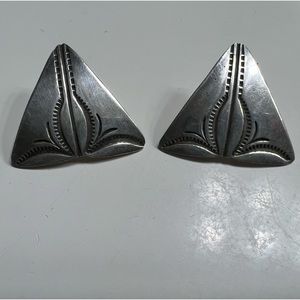 Vintage Southwest Sterling Earrings Boho Cute